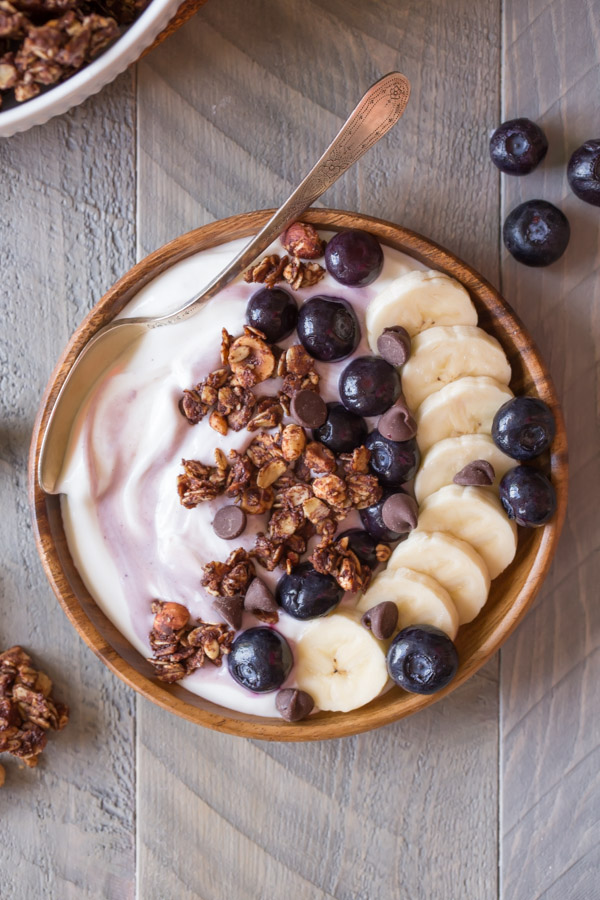 Chocolate Hazelnut Granola Yogurt Bowl Lovely Little Kitchen